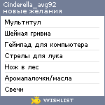 My Wishlist - cinderella_avg92