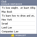 My Wishlist - clodi