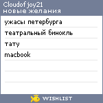 My Wishlist - cloudofjoy21