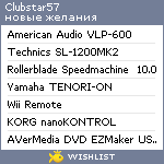 My Wishlist - clubstar57