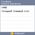 My Wishlist - cocobrice