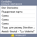 My Wishlist - cordialita