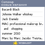 My Wishlist - cornsoup