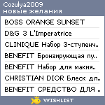 My Wishlist - cozulya2009