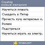 My Wishlist - cvyatog