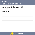 My Wishlist - d0nor