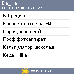 My Wishlist - da_ria