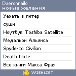 My Wishlist - daeronnailo