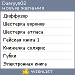 My Wishlist - daeryyn02