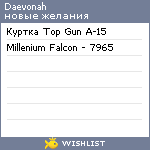 My Wishlist - daevonah