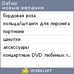 My Wishlist - dafozz