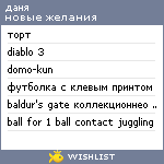 My Wishlist - dakocwerf