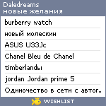 My Wishlist - daledreams