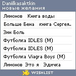 My Wishlist - daniilkasaktkin