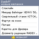 My Wishlist - daniloff