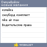 My Wishlist - danyadyukov