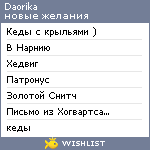 My Wishlist - daorika