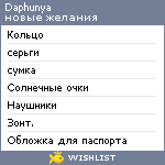 My Wishlist - daphunya