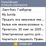 My Wishlist - dare2dream