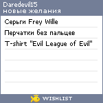 My Wishlist - daredevil15