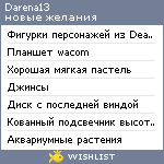 My Wishlist - darena13