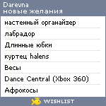 My Wishlist - darevna