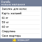 My Wishlist - dariella