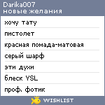 My Wishlist - darika007