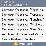 My Wishlist - darklyann