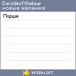 My Wishlist - darsideofthebear