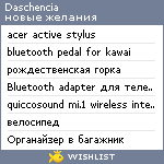 My Wishlist - daschencia