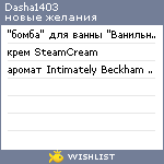 My Wishlist - dasha1403
