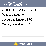 My Wishlist - dasha_borsh_inc