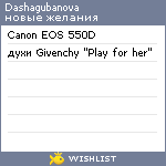 My Wishlist - dashagubanova