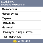 My Wishlist - dashika92