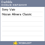 My Wishlist - dashilda