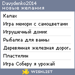 My Wishlist - davydenko2014