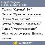 My Wishlist - daynarsagoka