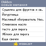 My Wishlist - dbikbcn