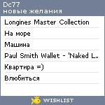 My Wishlist - dc77