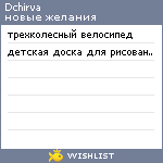 My Wishlist - dchirva