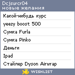 My Wishlist - dcjsurcr04