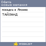 My Wishlist - ddarria