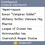 My Wishlist - de4thpunch