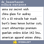 My Wishlist - de_beaverhausen