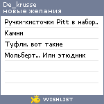 My Wishlist - de_krusse