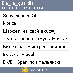 My Wishlist - de_la_guardia