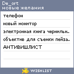 My Wishlist - de_ort