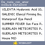 My Wishlist - de_rusia_con_amor