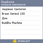 My Wishlist - deadcome